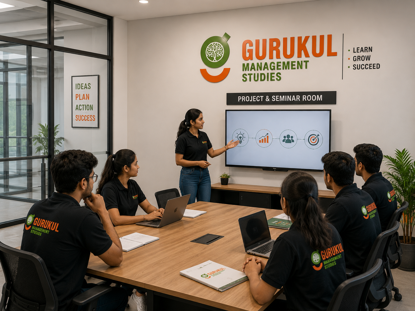 Gurukul Management Studies project and seminar room